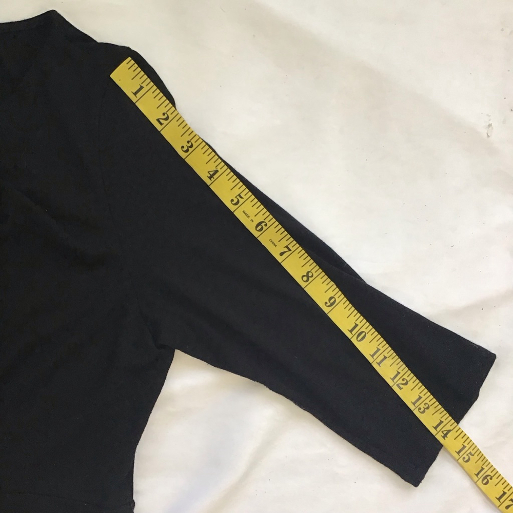 Eileen Fisher Women Elegant Black Cowl Neck Midi Cocktail Dress SP - Picture 12 of 13